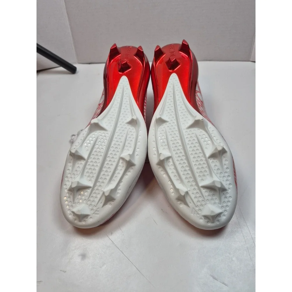 Adidas Adizero Football Cleats Mens Red White Graphic GV9090 Low Top New